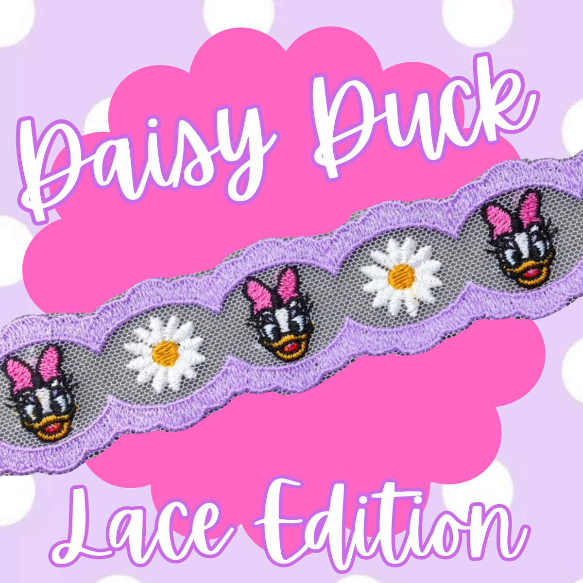 Daisy Duck Lace Bow on Clip