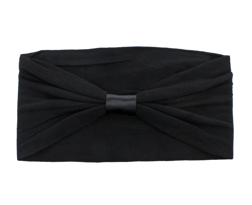 Black Clip-on Headwrap