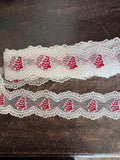 Christmas Tree Cake Lace Bow on Clip