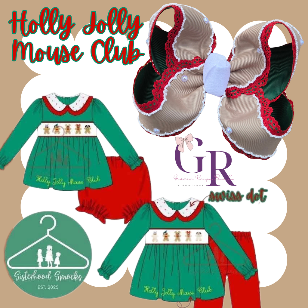 Sisterhood Smocks COLLAB BOW-Option "A" Bow on Clip