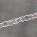 Cake & Coffee Lace Bow on Clip