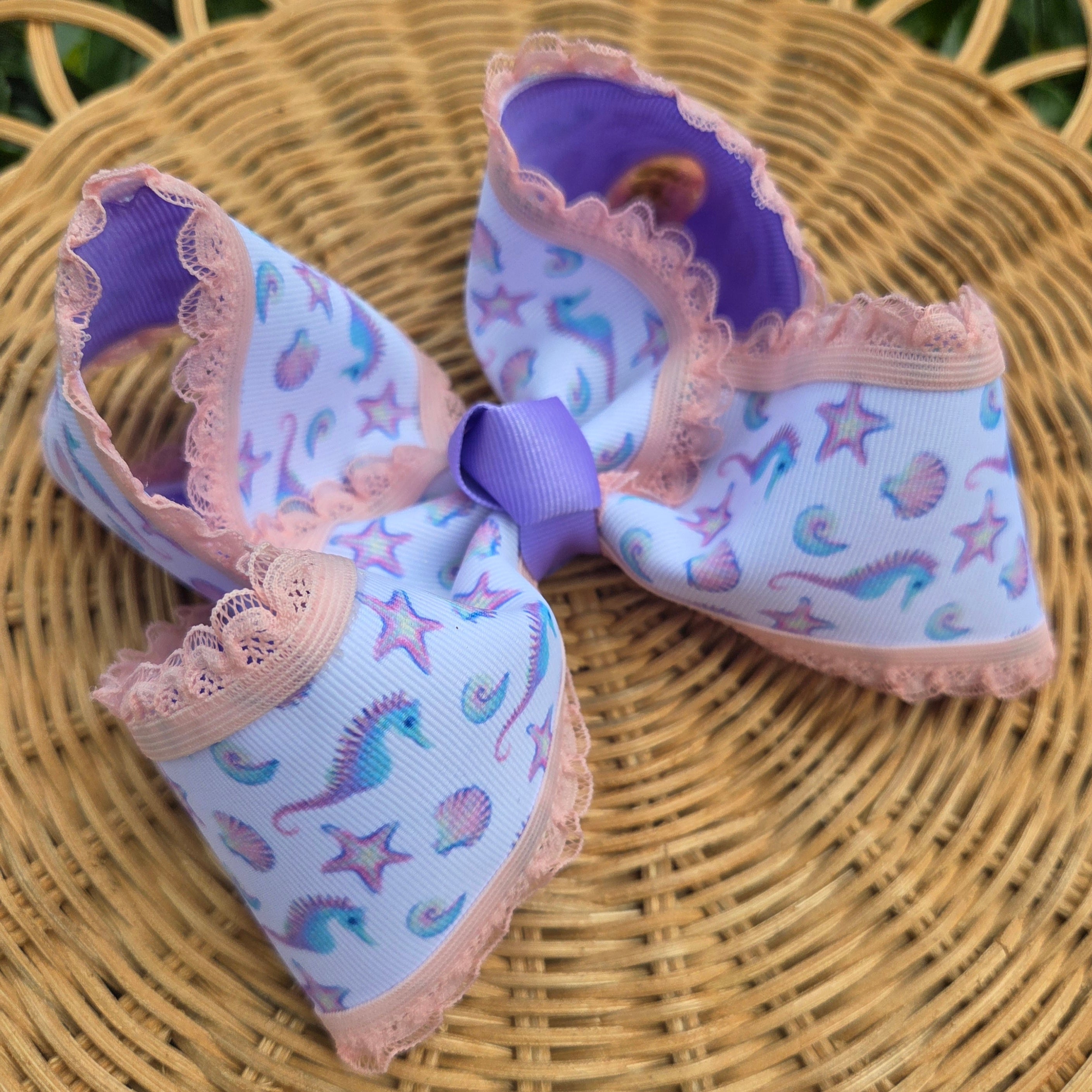 RTS Sale • 6" Beach Vibes Bow on Clip