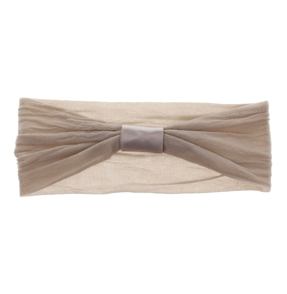 Taupe Clip-on Headwrap