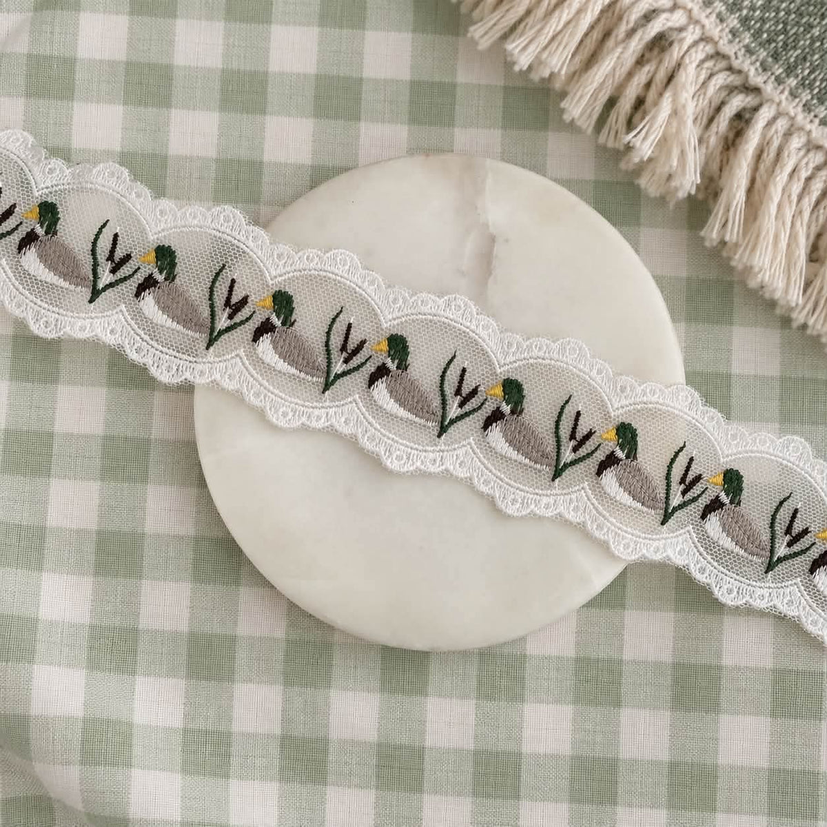 Mallard Lace Bow on Clip
