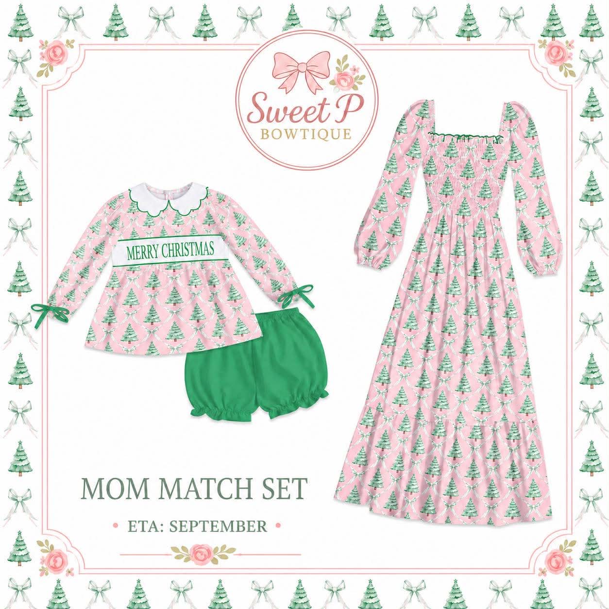 Sweet P Bowtique Christmas  Collab Bow - Option "A" on Clip