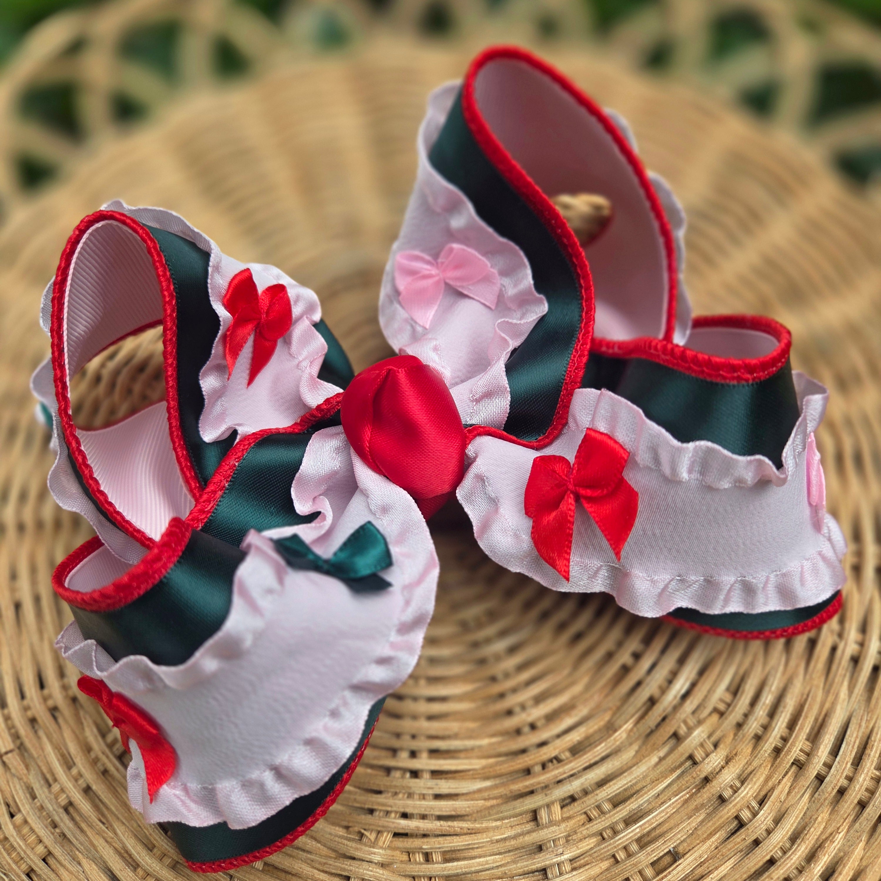 4" Satin Christmas Bows Bow on Clip