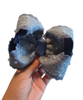 Ready to Ship • 5" Dusty Blue Lace Bow on Clip
