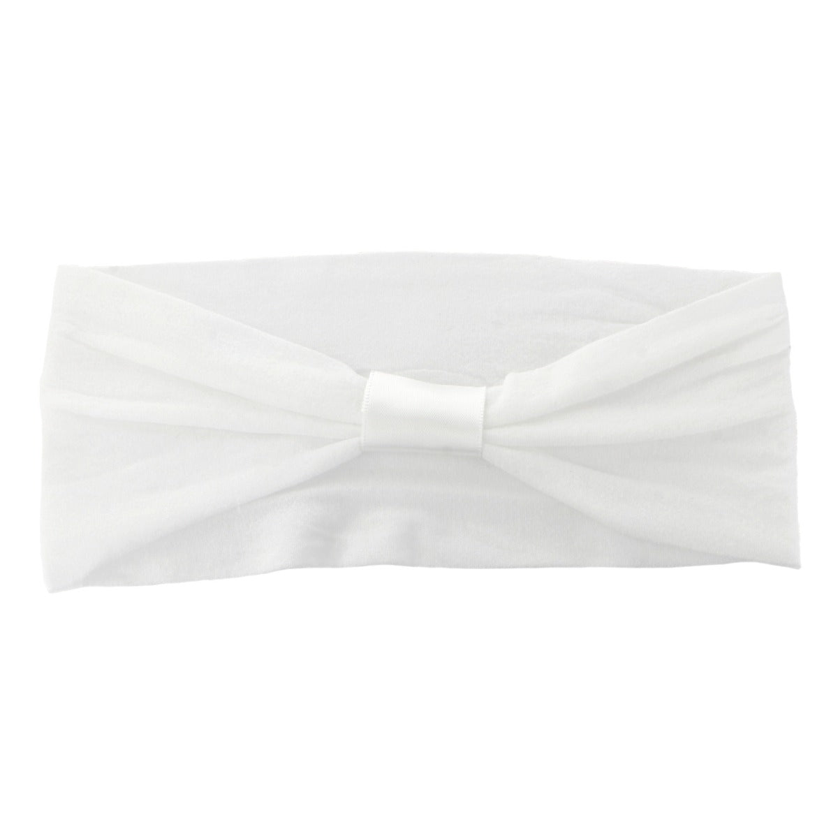 White Clip-on Headwrap
