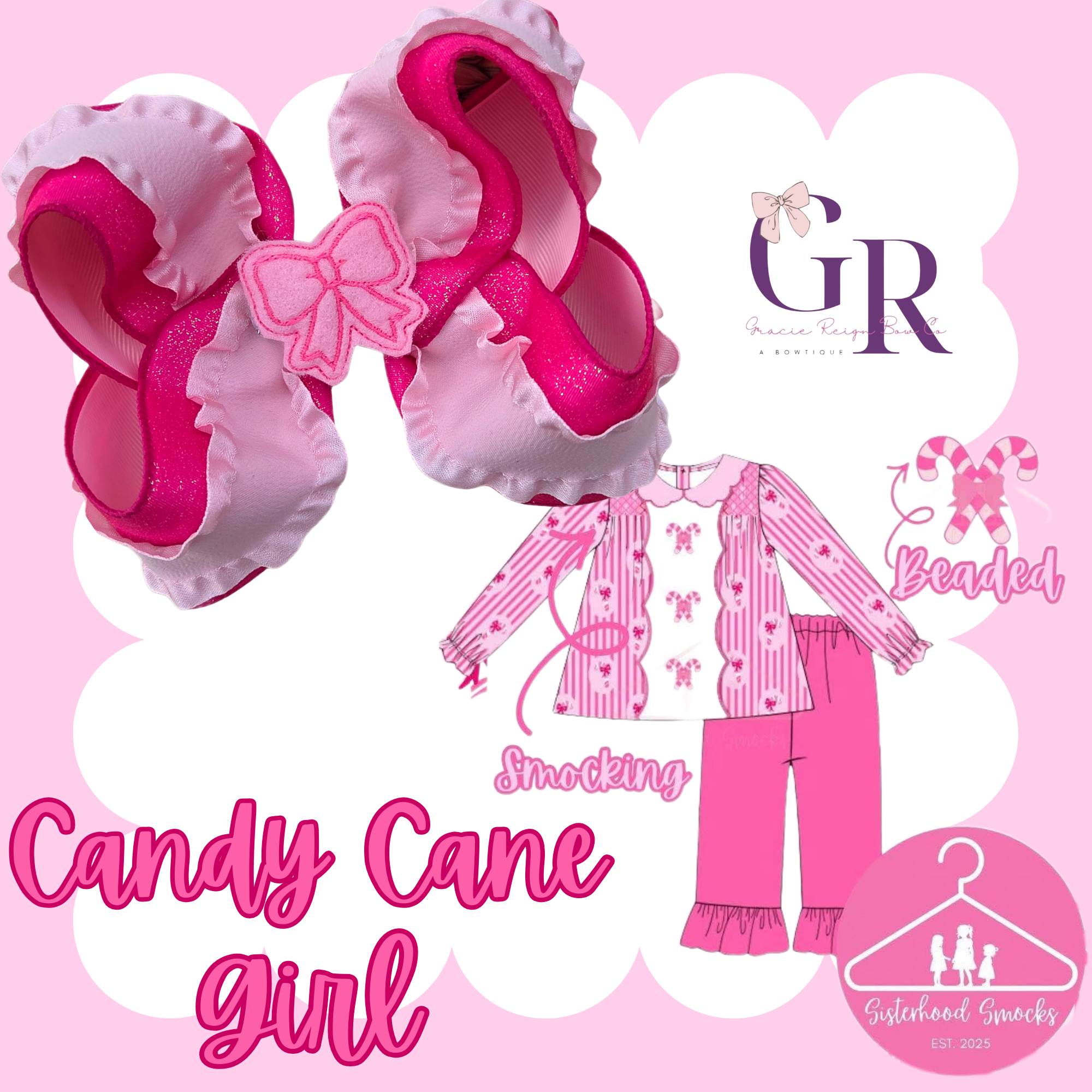 Sisterhood Smocks COLLAB BOW-Option "C" Bow on Clip